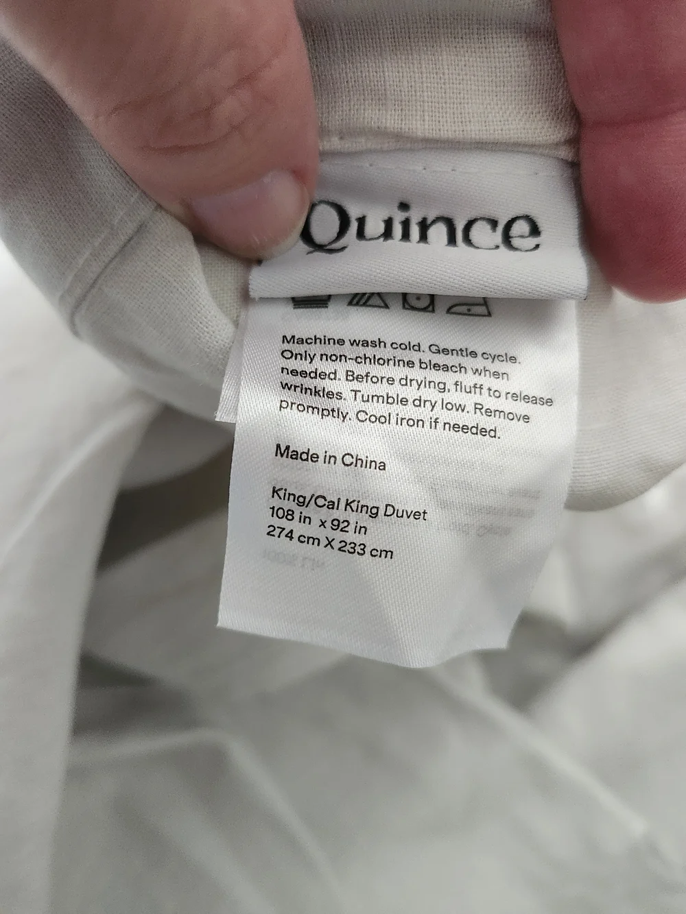 NWT Quince European Linen Duvet Cover King Cal King Light Gray 100% Linen